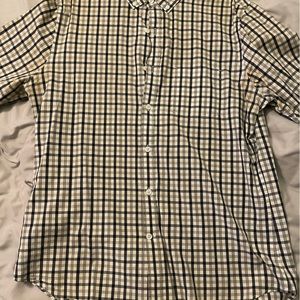 Express Blue Checkered Dress Shirt